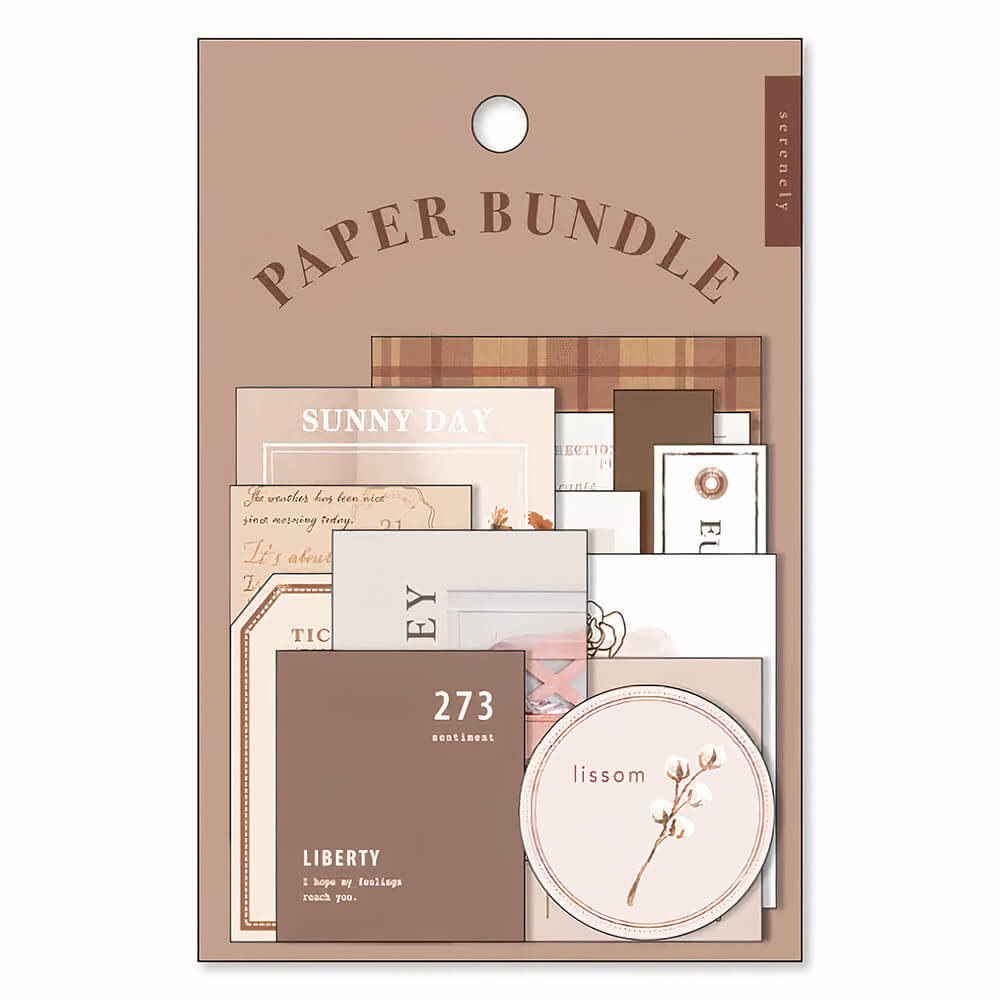 samolepky mind wave kolekce paper bundle - brown